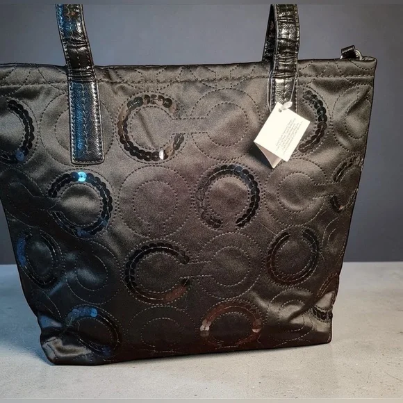 Coach Signature C Sequin Medium Tote NWT - Picture 2 of 7